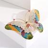 Trendy Multicolour Alloy Butterfly Brooches For Women Metal Crystal Insect Brooch Party Birthday Winter Zircon