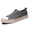 Fashion New Fashion Mens Casual Shoes Youth Teenage Leather Footwear for Men Lace-up Male Casual Sneakers Versatile Male Vulcanize Shoes