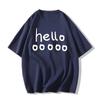 White Letter Cotton Short-sleeved T-shirt Women's New Summer Loose Oversize Half-sleeved Design Top