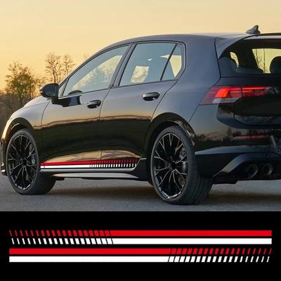 2 Stück Autoaufkleber Auto Tür Seite Vinyl Aufkleber Wasserdichte PVC Aufkleber Auto Karosserie Dekoration Aufkleber Zubehör für Volkswagen VW