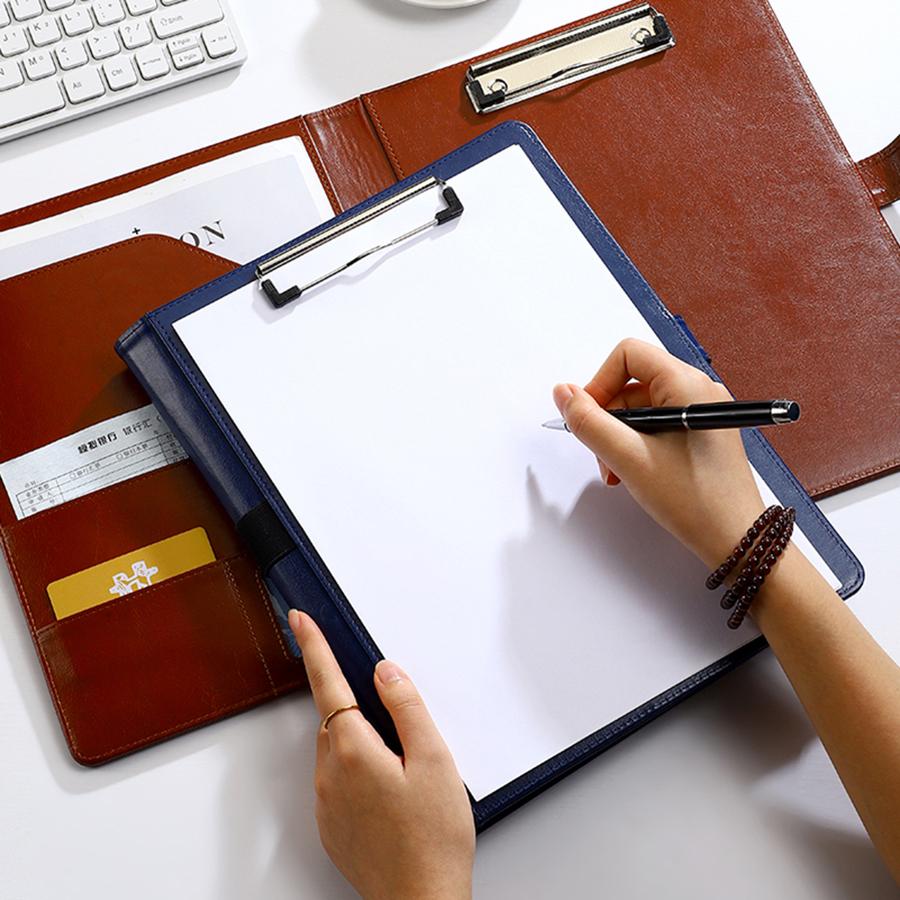 A4 Folder Office Storage Business Leather Official Document Manager Folder Contract Signing Book Office Supplies