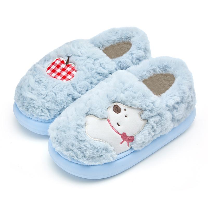 Cute Bag Heel Cotton Slippers Autumn and Winter Indoor Home Thick-soled Non-slip Plush Warm Plush Cotton Shoes