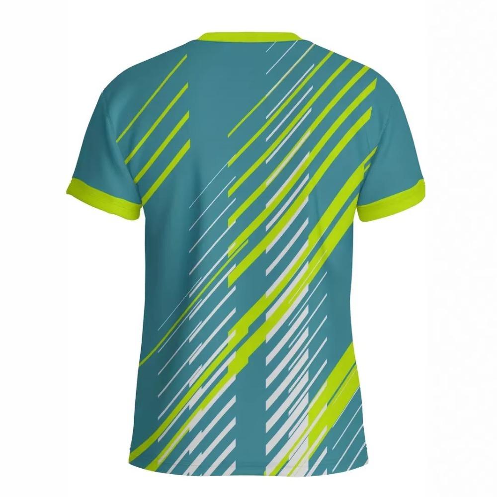 Men's Casual Striped Short Sleeved Top Round Neck Versatile T-shirt