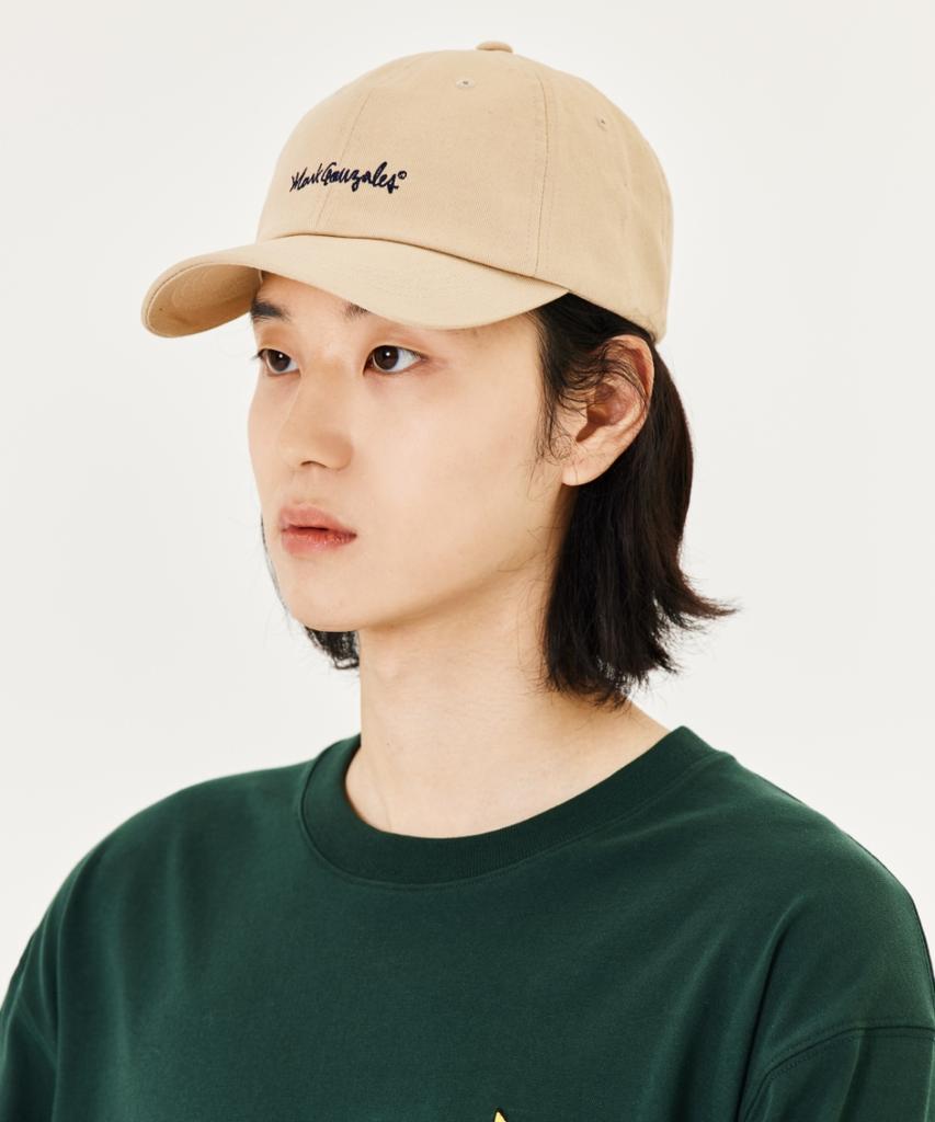 MARK GONZALES Signed Logo Basic Ball Cap - Beige