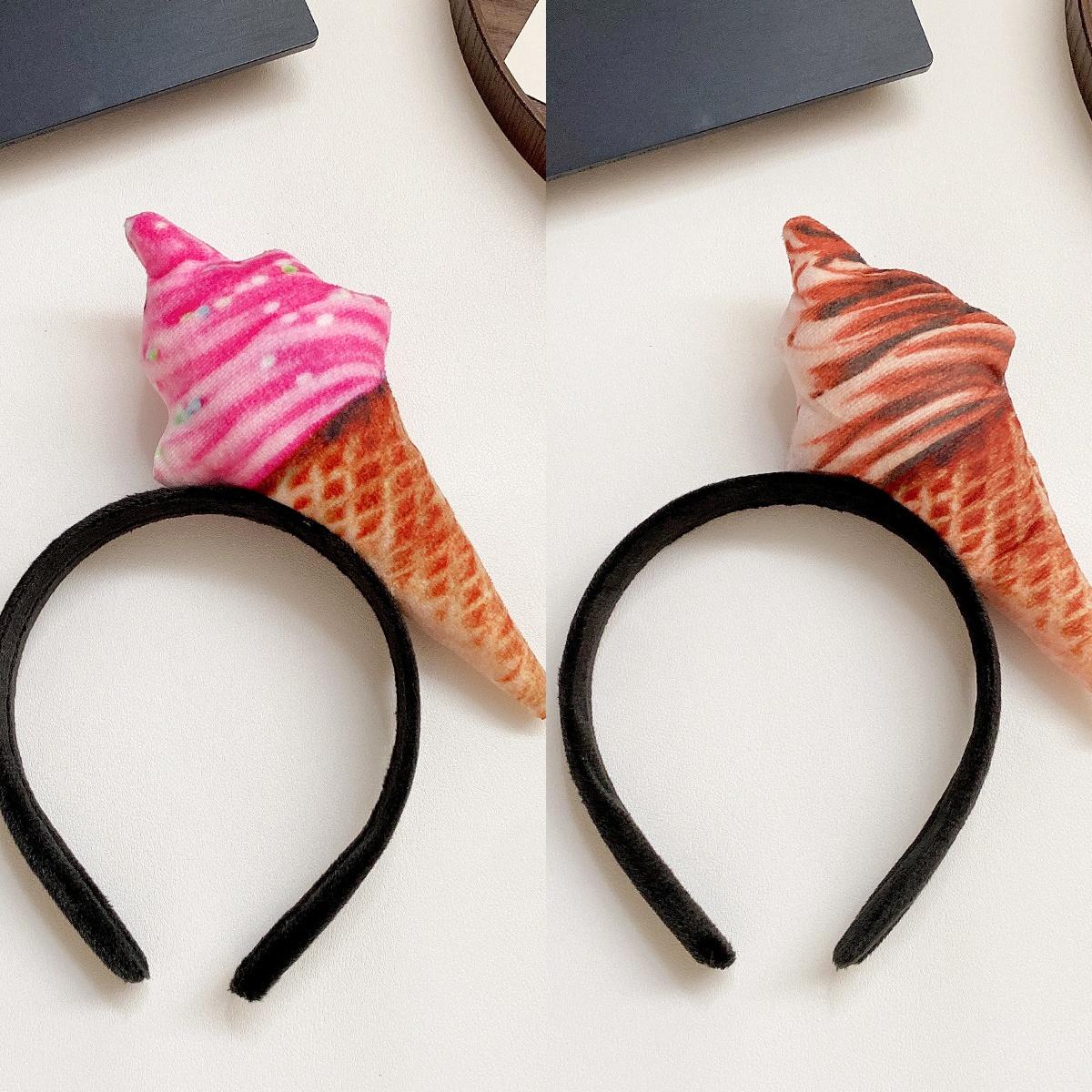 

2 шт. повязка на голову в виде мороженого, конус, десерт, аксессуары для волос, еда, Bopper, мини-головной убор, женская шпилька для волос, для влюбленных