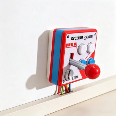 Retro Arcade Games Joystick Switch Stickers Creative Switch Frame Cover Living Room Decor