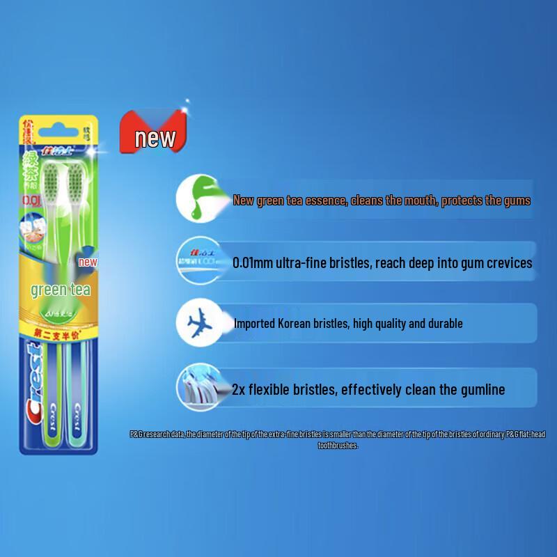 Crest Green Tea Gum Care Toothbrush 2-Pack