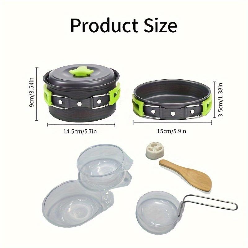 

Набор для кемпинга, набор посуды для пикника, кухонная утварь для туристов, принадлежности для приготовления пищи в дикой природе зелёный