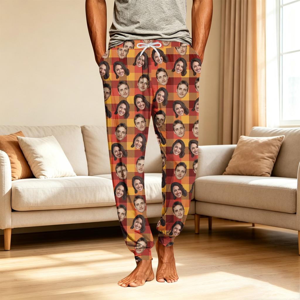Men's Casual Sleep Pants with Pockets for Home Relaxation