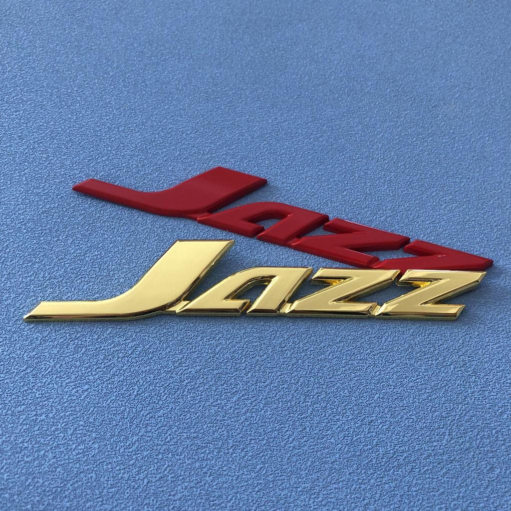 JAZZ Car Emblem for Honda Fit: Overseas Metal Trunk Decoration Sticker