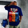 One Piece TShirt Men Summer ASL Brothers Luffy Ace Sabo Manga Graphic Short Sleeve Oversized Streetwear Loose Fit Anime Fan Top