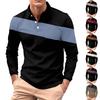 Men's Long-sleeved Collared Button-down Pocket Casual Top