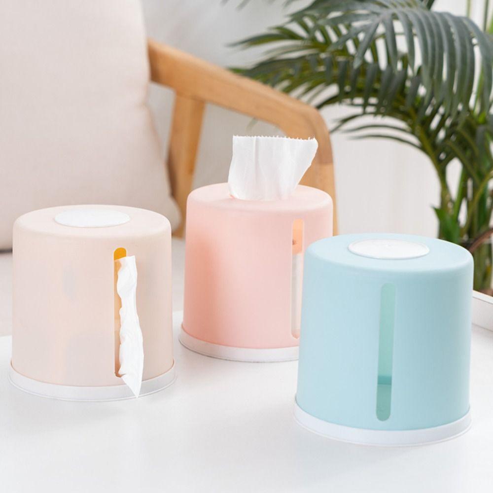 Cylinder Paper Towel Box Plastic Napkin Holder New Roll Tissue Box Household Use