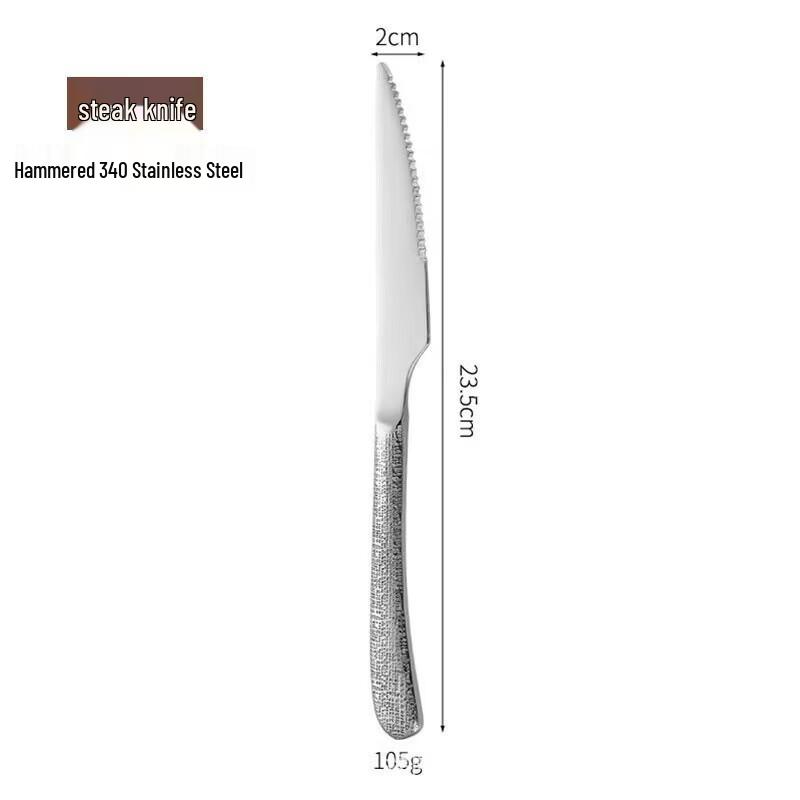 Fuou Hammered 304 Stainless Steel Cutlery Collection