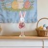 Standing Bunny Easter Decoration Ornament Photo Prop Gift Table Centerpiece for Office Fireplace