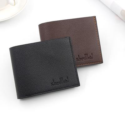 Newest Men'S Wallet Fashion Smooth Soft Leather Cross-Section Multi-Function Wallet Tide Short Men'S Wallet