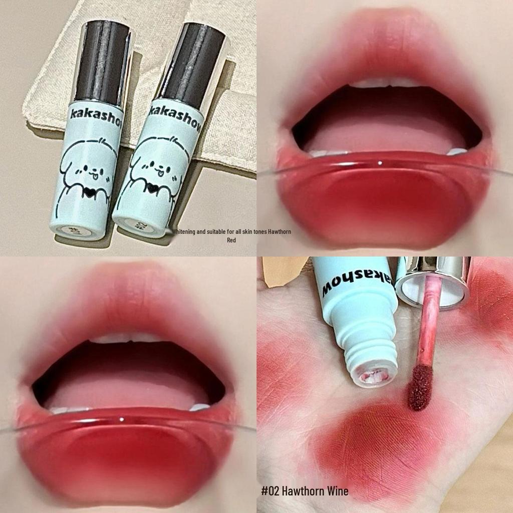 Kakashow Cloud Mousse Lip Glaze - Matte Foggy Autumn/Winter Peach Cream Apricot Whitening Nude Lipstick, Natural Look.