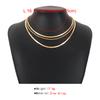Women European Simple Multi-Layer Snake Bone Choker Retro Punk Metal Style Jewelry Minimalist Geometric Temperament Necklace