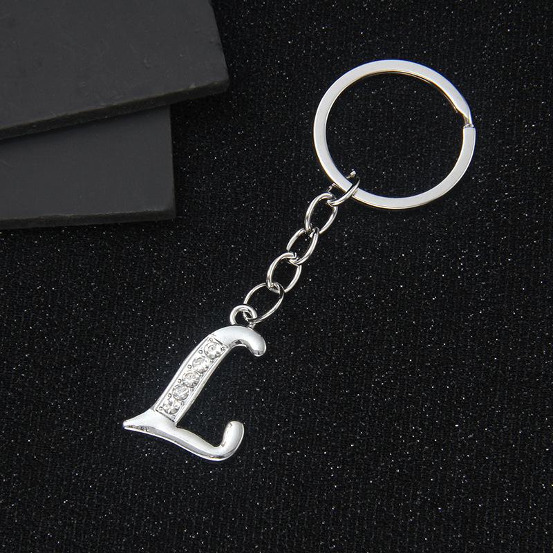 Simple Personality 26 Letters Versatile Keychain European and American New English Creative Luggage Keyring