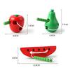 Children Montessori 3D Wooden Toys 1 2 3 Years Early Learning Educational Toys Watermelon Cheese Threading Baby Puzzle Games