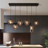 Retro Glass Pendant Light Nordic Restaurant Decorative Lamps Creative Living Room Pendant Lamp Simple Bedside Lamp LED E27 Light