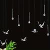 Creative Acrylic Hummingbird Wedding Transparent Crystal Bird Decoration Pendant