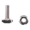 20 Sets Carbon Steel M6 Hexagon Flange Nut Set M6x20mm Hammer Head T-Bolt