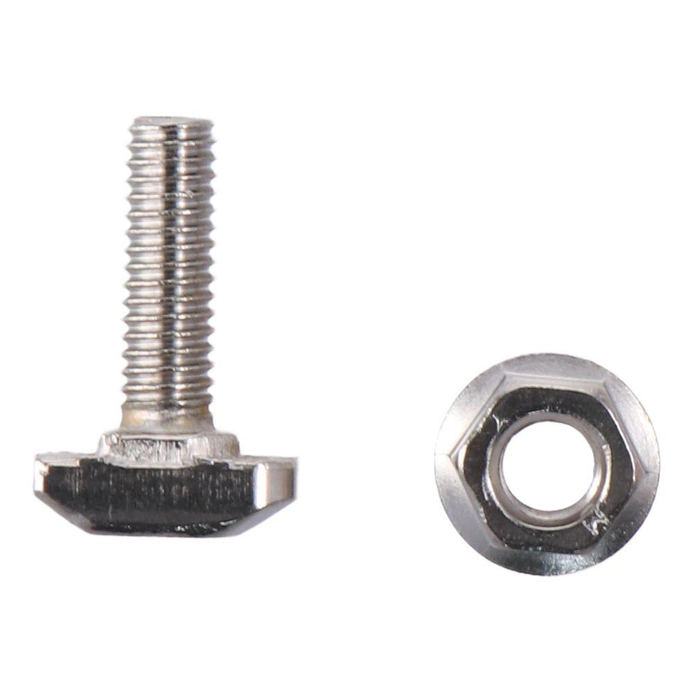 20 Sets Carbon Steel M6 Hexagon Flange Nut Set M6x20mm Hammer Head T-Bolt