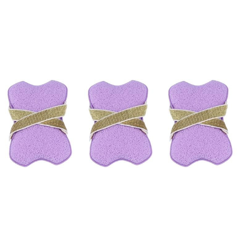

3PCS Soap Holder Sponge Soap Bag With Strap Design For Bathroom Storage And Bubblebath Sponge Soap Foaming Accessories фіолетовий
