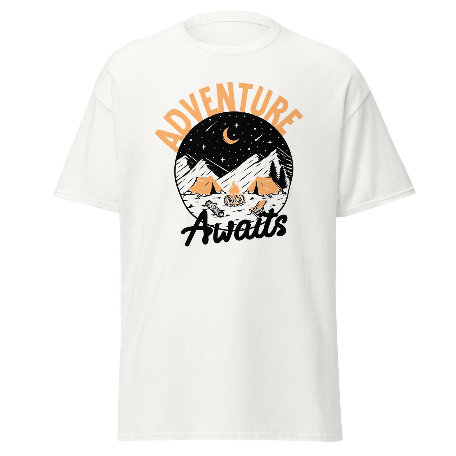 Adventure classic tee, Hiking Camping Travel Outdoors Tent Backpacking XL