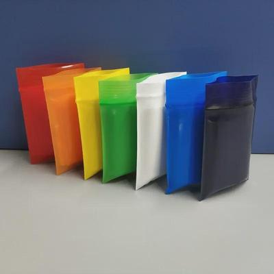 "Colorful Ziplock Toy Sample Bags with Red Seal, Translucent Bone Design"