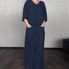 Women Summer Loose 2 Piece Outfits Casual 3/4 Sleeve V Neck Top And Wide Leg Pants Lounge Sets with Pockets