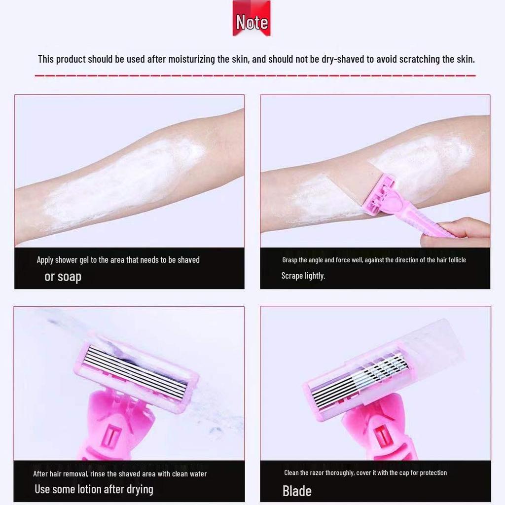 Women's Manual Razor for Hair Removal - Suitable for Armpits, Legs, and Private Areas