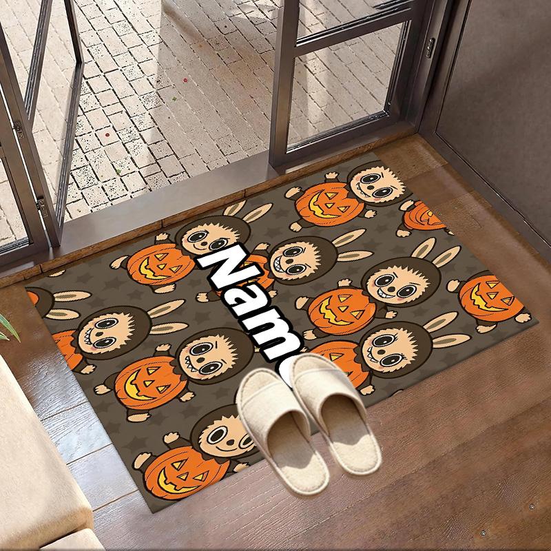 Custom Name Personalized Labubu Print Carpet, Versatile Home Decor Rug, for Playroom, Apartment, Balcony, Entryway, Hallway Gift