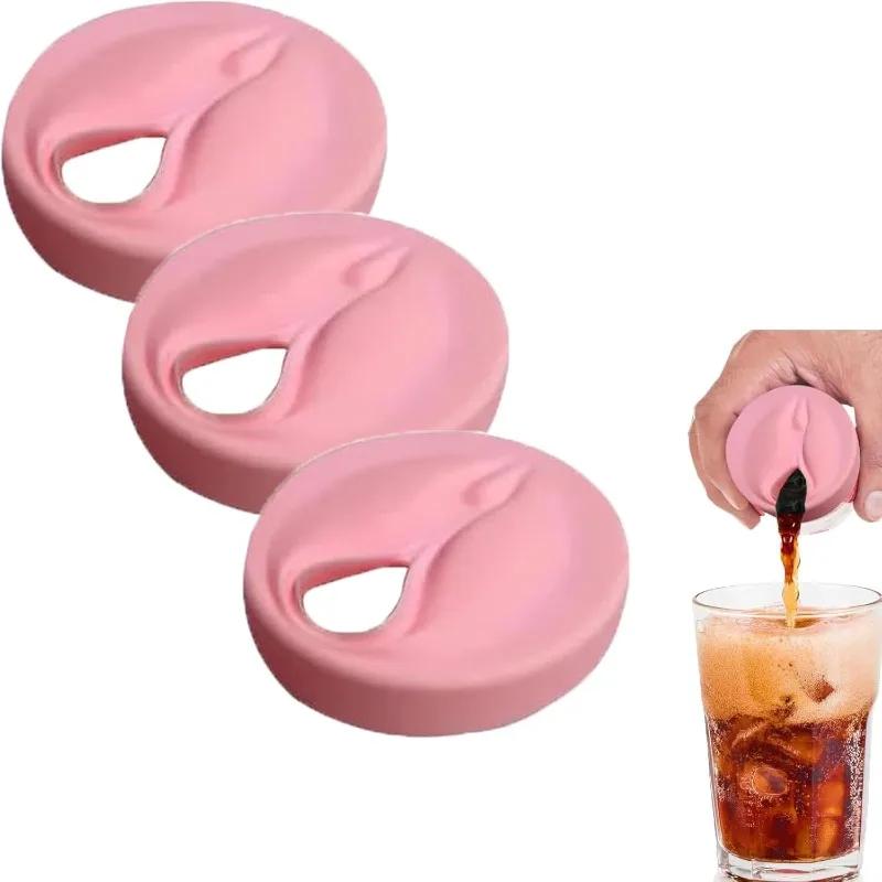 Silicone Spoof Drink Can Sleeve Fits Standard Drink Cans Original Gifts for Stag Parties: Reusable Vagina Shaped Drink Can Lids