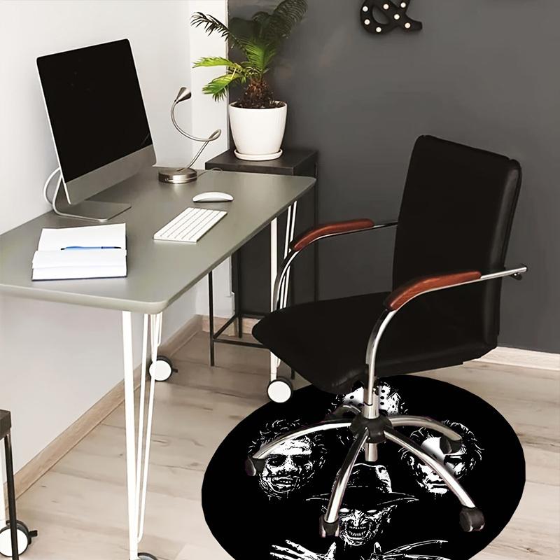 

1pc Horror Icons Round carpet, Made of Polyester,Perfect for Decorating Office Chairs, Living Rooms,fplt297 80cm by 80cm