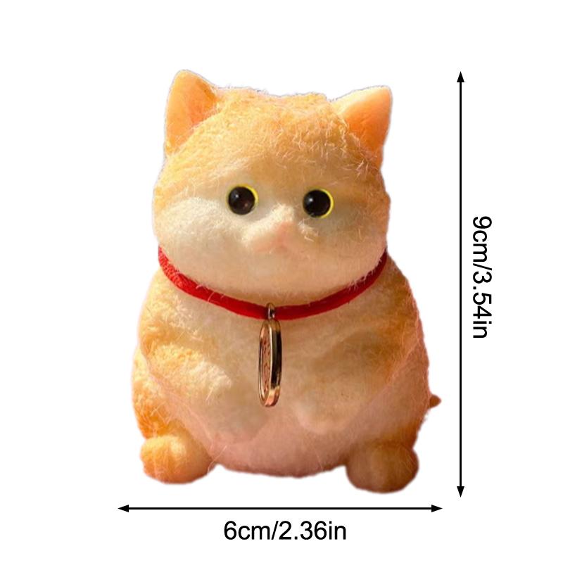 Taba Cute Chubby Cat Orange Cat Plush Soft Sticky Girl Kids Birthday Gift Fidget Squishy Toy Pet Ornaments Gifts