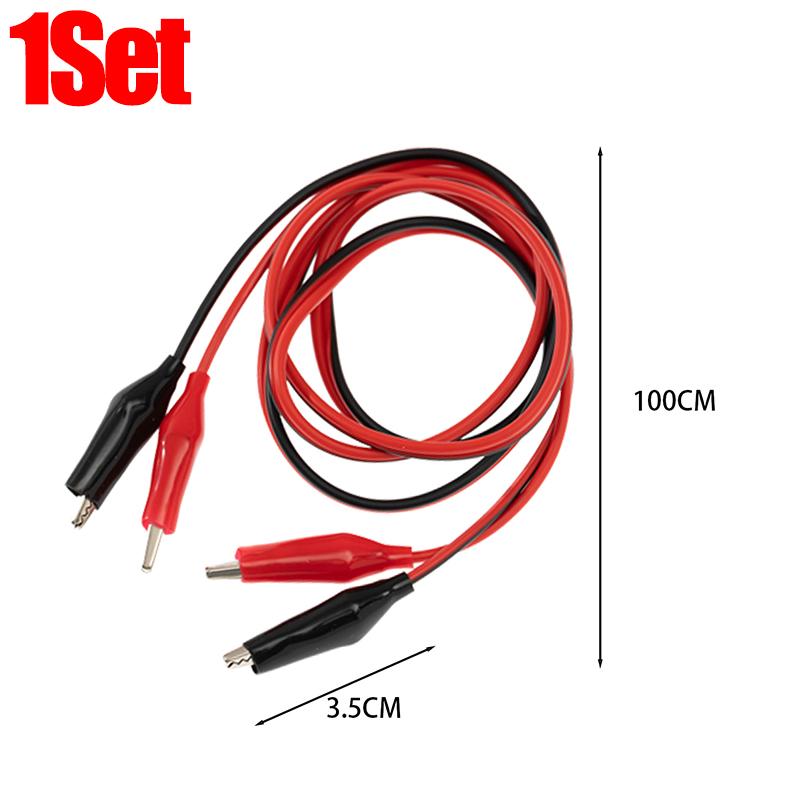 10/1Sets Alligator Clips Electrical Test Leads Dual Ended Crocodile Clips Jumper Wires for Circuit Connection Electrical Testing