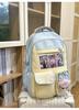 Schoolbag Japanese new high-value fresh and sweet contrasting splicing backpack junior high school students lightweight large-capacity backpack