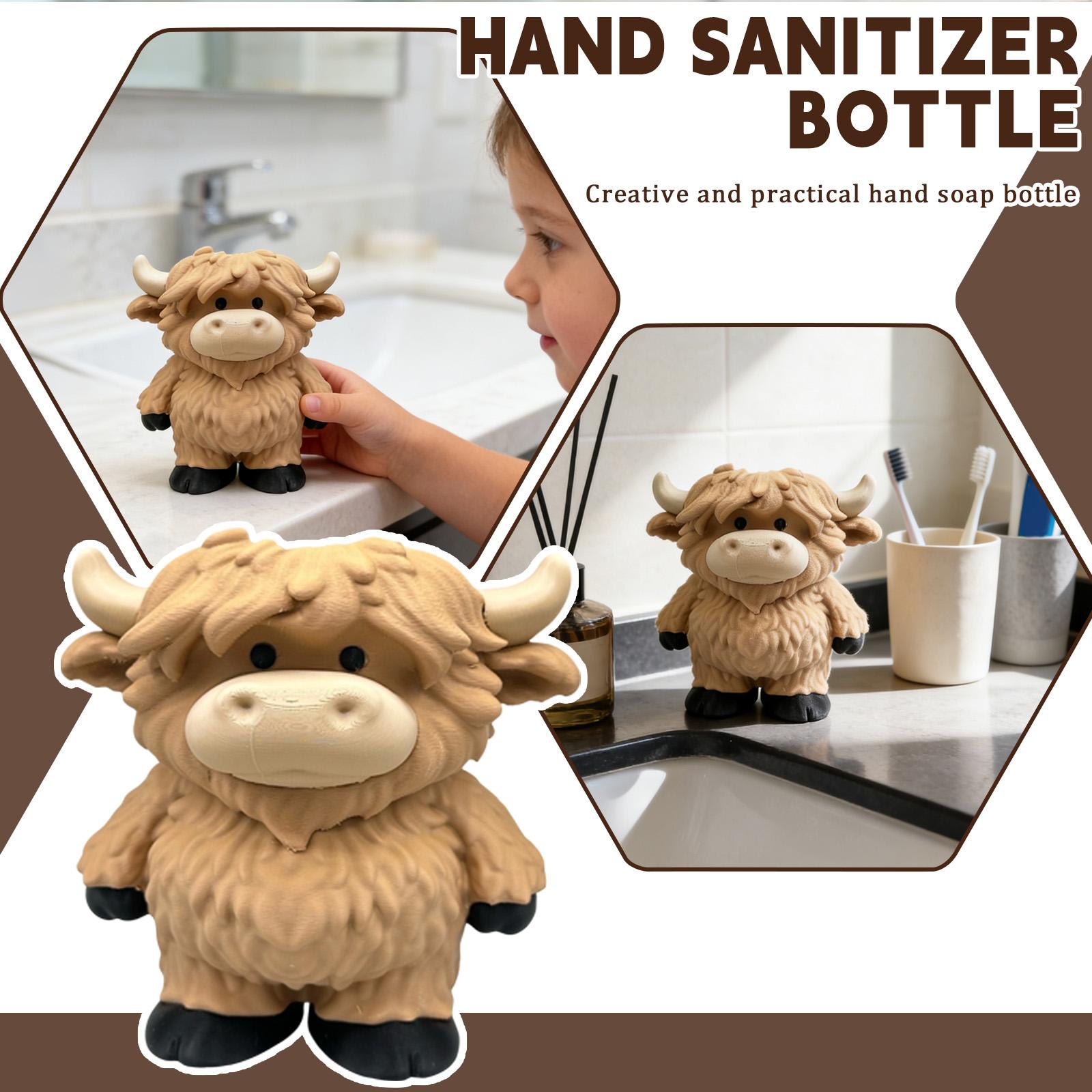 

Cow Hand Soap Dispenser - Animal-Shaped Liquid Soap/Lotion Holder For Bathroom & Kitchen | Reusable, Sturdy Construction | Smooth Mechanism | One Size