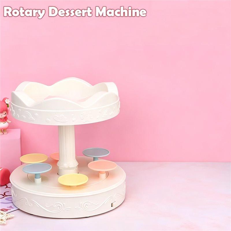 B97A-Cake And Sushi Stand Automatic Rotating Dessert Display Stand Stylish Rotating Food Serving Tray Ideal Gift