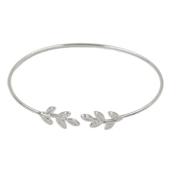 

Women Creative Adjustable Leaf Open Cuff Bangle Bracelet Jewelry Accessory Gift