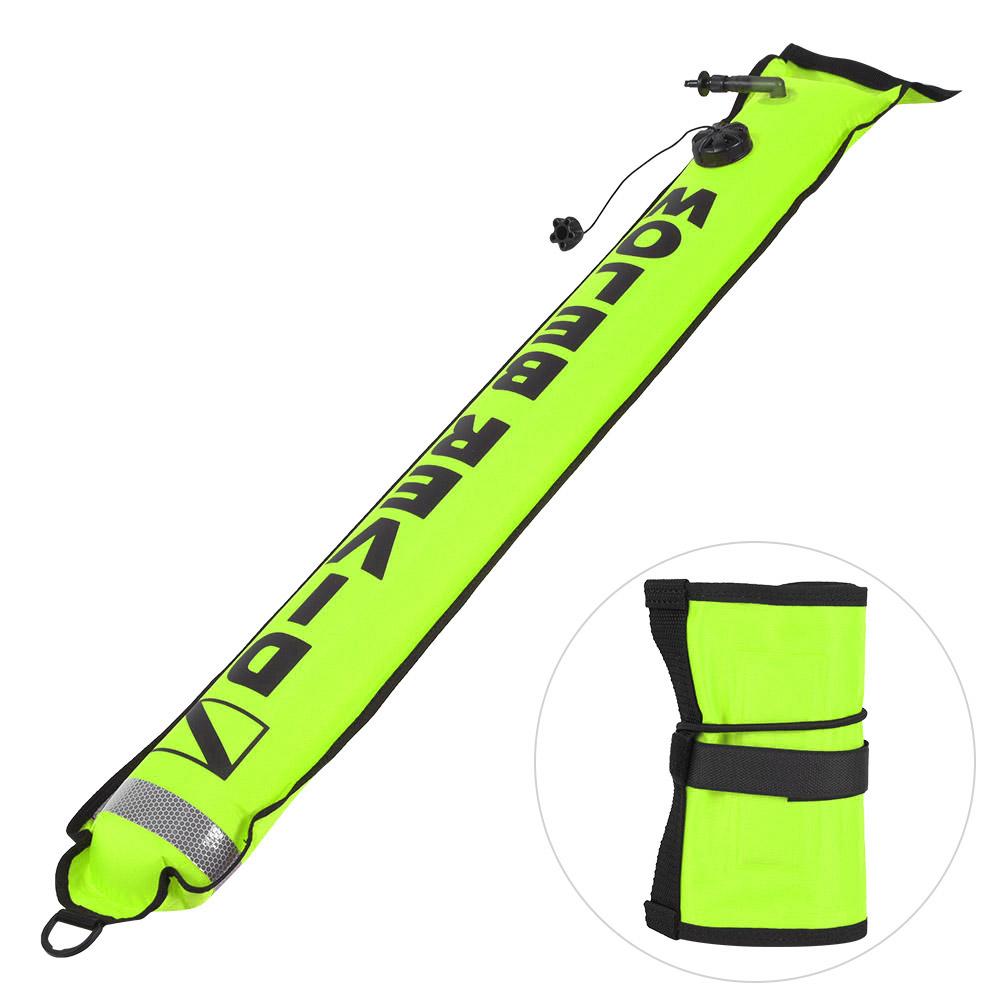6FT High Visibility Inflatable Scuba Diving SMB Surface Signal Marker Buoy Accessory