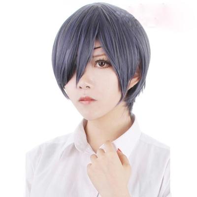 Kuroshitsuji Kuroshitsuji Ciel Phantomhive krótka mieszana szara niebieska żaroodporna przebranie na karnawał peruka