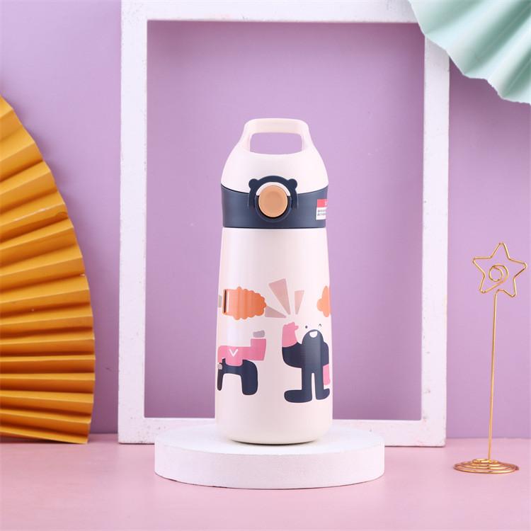 

Childrens Insulated Water Bottle With Straw For School And Travel Perfect For Kids And Students білий