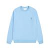 Sweatshirt Unisexe AMI ANCIENT en Coton avec Petite Broderie Cœur - Style Automne/Hiver, Col Rond, Coupe Ample, Décontracté.