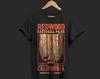 Redwood National Park US Vintage T-Shirt, USA California Parks Lover Gifts, Adventure Camping Hiking Travel Birthday Christmas Present Tees,
