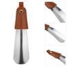 Professional Stainless Steel Shoe Horn Travel Portable Shoehorn with PU Leather Handle