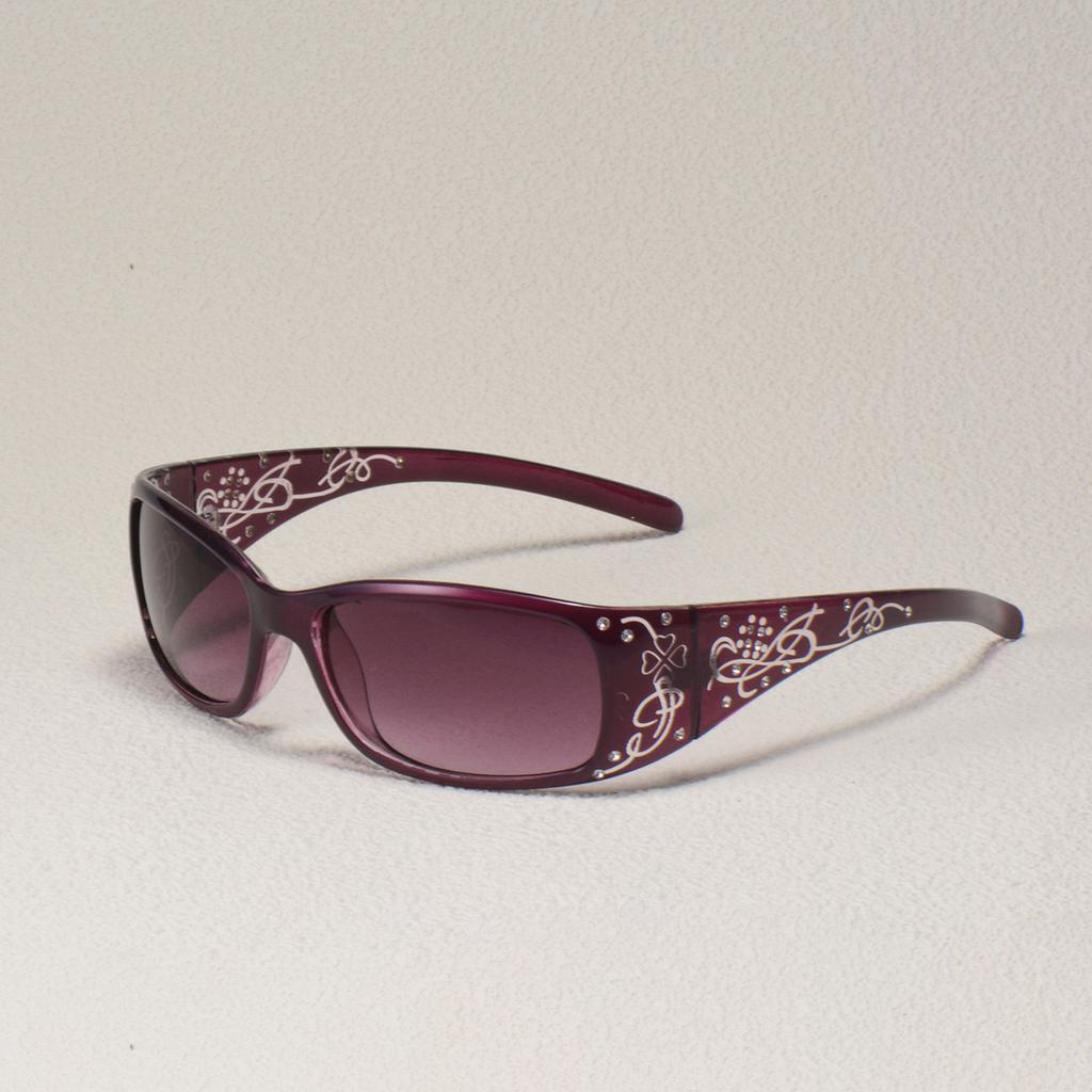 Pattern Decoration Diamond-Encrusted Square Frame Sunglasses Retro Style Daily Classic Fashion Ladies Vacation Travel Glasses