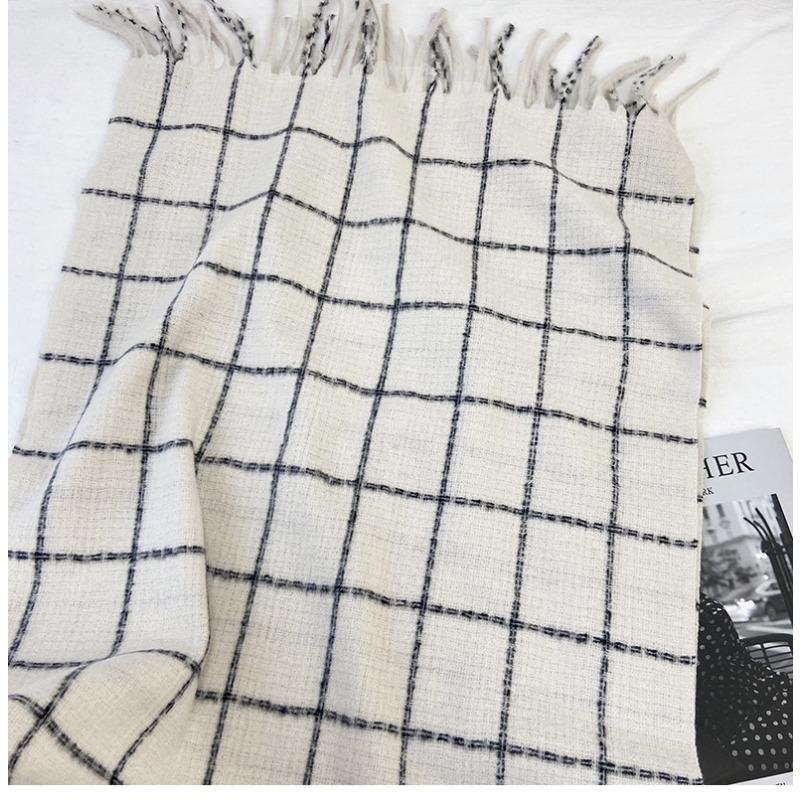 Korean Cashmere Retro Warm Shawl Scarf for Fashion Autumn Winter Men Women Versatile Tassel Scarves Classic Plaid Students Wrap